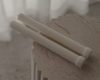 Ribbed Pillar Candle - The Sculpted Flames 